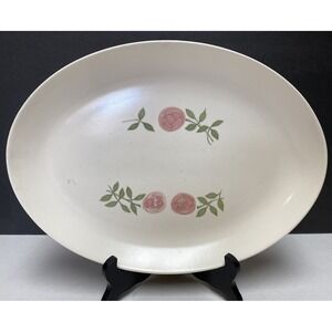 Vernonware Metlox ROSE A DAY 13.25" Platter Pink‎ Poppytrail Design